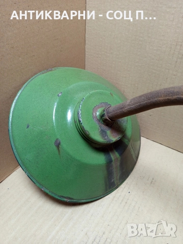 Соц Стара Емайлирана Лампа. , снимка 2 - Антикварни и старинни предмети - 52841209