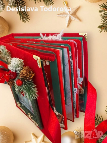 Ръчно изработен коледен албум за снимки , снимка 15 - Коледни подаръци - 52376028