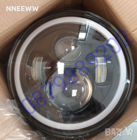 7"Инчов кръгъл диоден фар за Джип, снимка 6 - Аксесоари и консумативи - 30170109