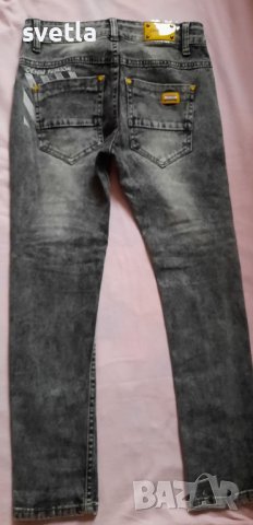 Сиви дънки за момче,актуален модел, снимка 2 - Детски панталони и дънки - 36829083