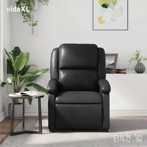 vidaXL Масажен наклоняем стол, черен, изкуствена кожа, снимка 3 - Дивани и мека мебел - 56147458