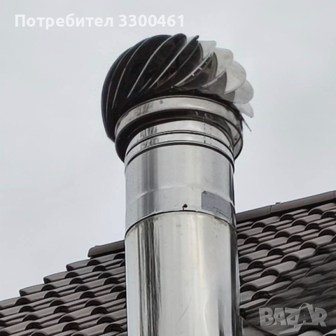 Въртяща Шапка За Комин Вентилационна Инокс Метална Chimney Cowl Spinner 80-350мм, снимка 4 - Железария - 43211915