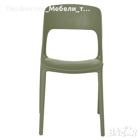 Икономичен здрав,елегантен стол градински от полипропилен до 120 кг зелен,бежев и бял цвят на склад