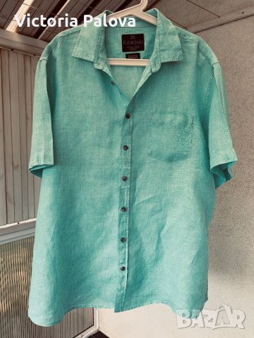 Красива ленена риза, снимка 8 - Ризи - 37387779