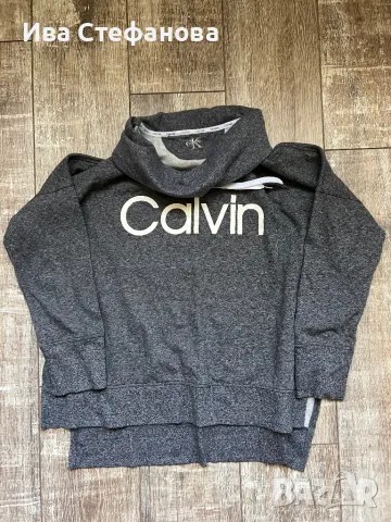  Wow Марков сив суичър оригинален Calvin Klein , снимка 3 - Суичъри - 47774037