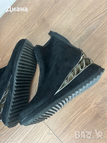 Дамски черни боти, снимка 2 - Дамски боти - 51998413