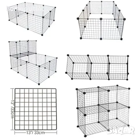 Предпазна ограда/кошара с многофункционално приложение за дребни домашни любимци LANGXUN X000SLHPQV, снимка 2 - Други стоки за животни - 47942641