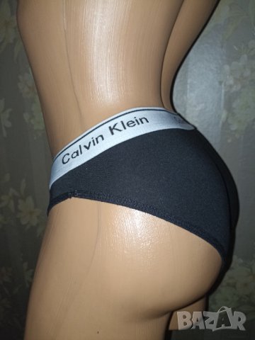 Calvin Klein S-M-Памучни черни бикини , снимка 1 - Бельо - 42787962