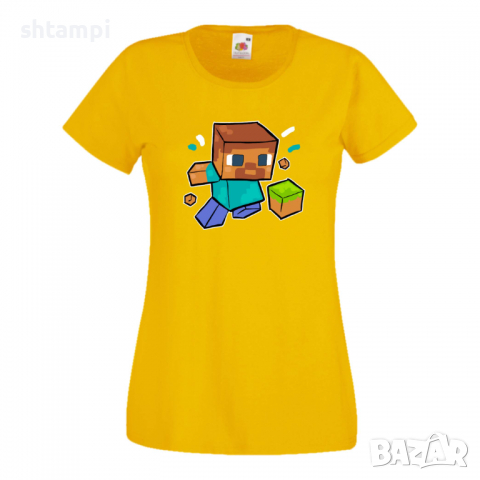 Дамска тениска Steve Football майнкрафт Minecraft,Игра,Забавление,подарък,Изненада,Рожден Ден., снимка 12 - Тениски - 36521418