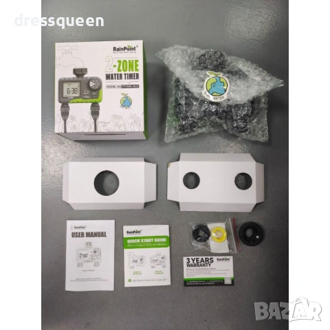 4490 Двоен автоматичен таймер за поливане с голям LCD дисплей и водоустойчив корпус, снимка 2 - Напояване - 53876427