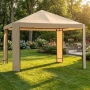 Павилион с рамкови стойки 3 х 3 м, бежов, снимка 2