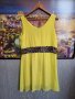 Жълта рокля с леопардов мотив, снимка 4