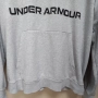 Under Armour сиво худи – 2XL – голямо лого – джоб тип “pouch” сиво за мъже мъжко суичър, снимка 3