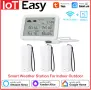 Tuya WiFi Метеорологична станция с 3броя външни сензора, снимка 1