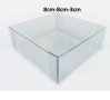 8x8x3 ниска кутия прозрачен капак pvc кутии ръчна изработка сувенир сапун фигурка кутийка