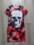  Рокля череп с отворени рамене , снимка 5