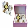 Дамски подаръчен комплект - Елегантен часовник с нежна гривна, снимка 2