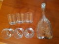СЕРВИЗ гарафа и 6 чаши за аператив/ракия, снимка 2
