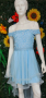 синя официална бална абитуриентска рокля 