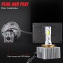 Крушки за фарове D1S D1R Led Диодни,12 000 LM Plug Play директен монтаж Hid -Led Canbus без грешки 2, снимка 5