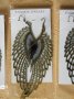 Обеци "Ангелски криле" с талисманова вплетка от копринени конци в бяло или черно, снимка 1