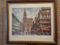 Страсбургската катедрала и улица Мерсие /Репродукция/, снимка 2