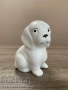 Бяла керамична статуетка на кученце, снимка 1