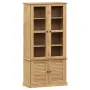 vidaXL Стъклен шкаф витрина VIGO 85x35x170 см бор масив, снимка 1