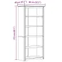 vidaXL Етажерка за книги BODO бяла 82x40x173 см бор масив 5 нива, снимка 6