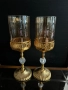 двойка луксозни златисти свещници , снимка 1