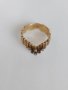  Старинен златен пръстен с брилянти и сапфири, снимка 7