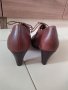 Clarks кафяви кожени обувки с ток UK 4, №37 , снимка 4