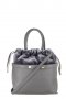 -60% Италианска чанта Алесиа Масимо екокожа/еко косъм, цвят сив, снимка 1