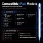 Стилиус писалка HATOKU за Apple iPad (2018–2026) – Бяла, снимка 6
