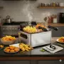 Фритюрник Cheffinger CF-EDP5.0 – 5L, 2000W, неръждаема стомана, 3 кошници, регулируема температура, снимка 5
