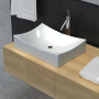 Керамична мивка в силно гланцирано бяло, за баня, снимка 5