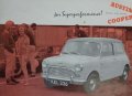 Ретро Рекламен проспект на автомобил Austin Mini Saloon Cooper формат А4 на Английски език