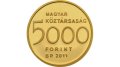 5000 форинта златна монета "Адам Кларк" 2011, снимка 2
