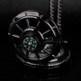 Нов Джобен часовник черен с компас бели цифри числа хубав   , снимка 4