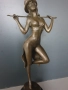 36см-3кг Gory статуетка/френска бронзова скулптура/Арт Нуво фигура кабаретна танцьорка, снимка 2