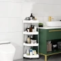 Ъглова етажерка с колелца за баня 4-етажна, снимка 3