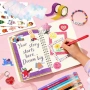Нов Творчески комплект за момичета 8-12 DIY дневник и стикери Идеален подарък, снимка 8