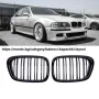Бъбреци двойни решетка BMW E39 Е39 гланц черен двойни бъбреци, снимка 1