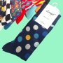 Цветни памучни дамски/юношески чорапи на точки, снимка 4