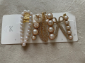 Комплект шноли за коса с изкуствени перли, снимка 1 - Аксесоари за коса - 44693871