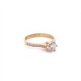 Златен дамски пръстен 2,08гр. размер:53 14кр. проба:585 модел:20540-6, снимка 3