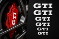 6 бр. GTI Стикери за Спирачни Апарати – Бели (3 Размера) | VW GTI Tuning Style, снимка 1