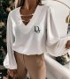 Бяла блуза/риза Dior кодVL26H, снимка 1 - Блузи с дълъг ръкав и пуловери - 44447673