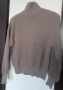 Тъмно бежов пуловер с цип, снимка 2