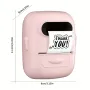 Преносим принтер с термо печат Термопринтер Дигитален принтер за етикети Bluetooth Розов, снимка 9